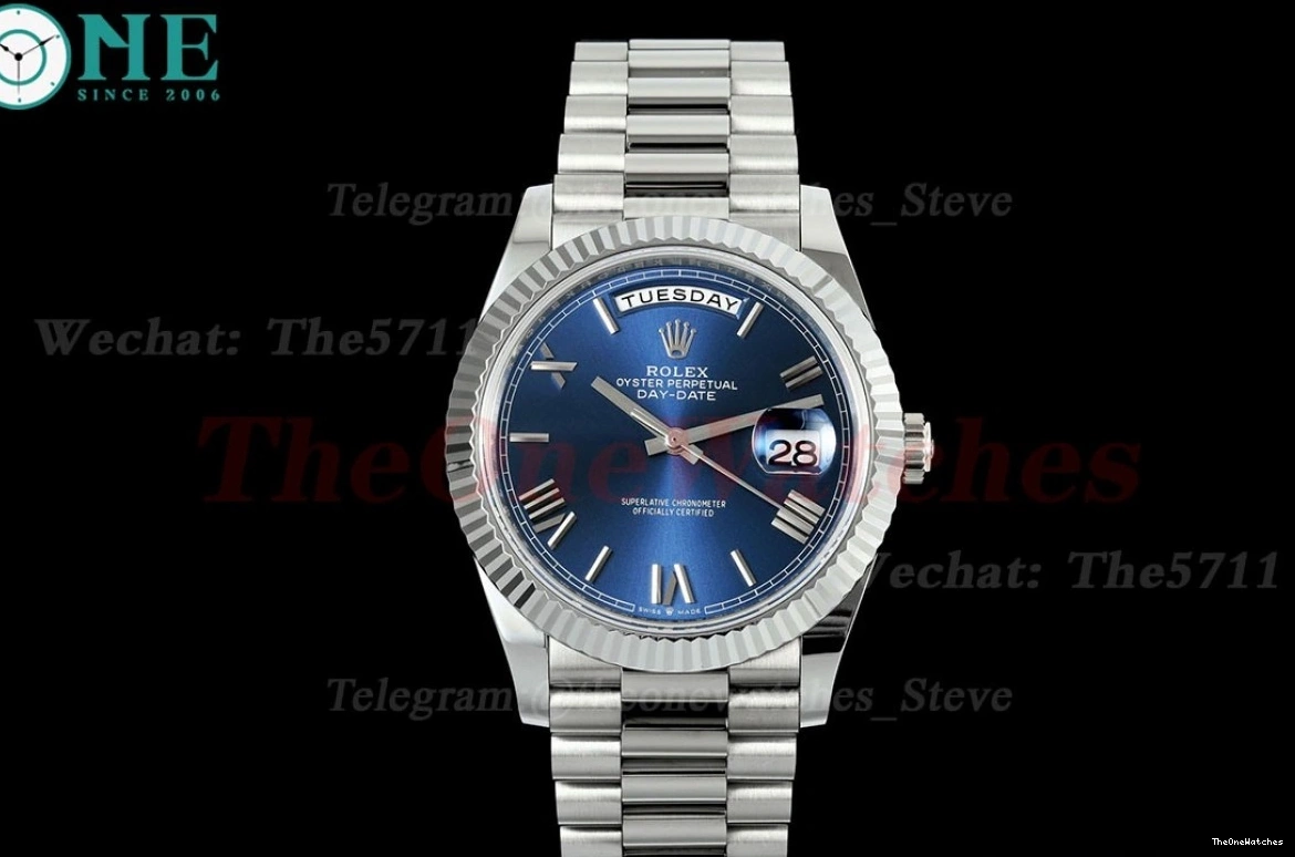 40mm SS Weight) Blue NOOB DayDate Rmn SS A2836(Gain 228239 0422